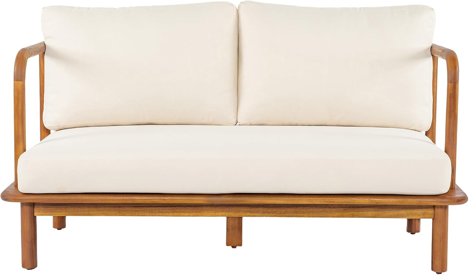 Christopher Knight Home Canape Acacia Wood Patio Loveseat Sofa with Cushion, Outdoor 2-Seater Sof... | Amazon (US)