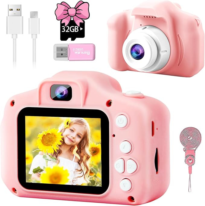 Kids Camera Toys for Girls Toddler Digital Camera, 1080P HD Portable Video Recorder Mini Children... | Amazon (US)