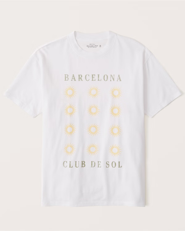 Women's Oversized Boyfriend Graphic Tee | Women's Tops | Abercrombie.com | Abercrombie & Fitch (US)