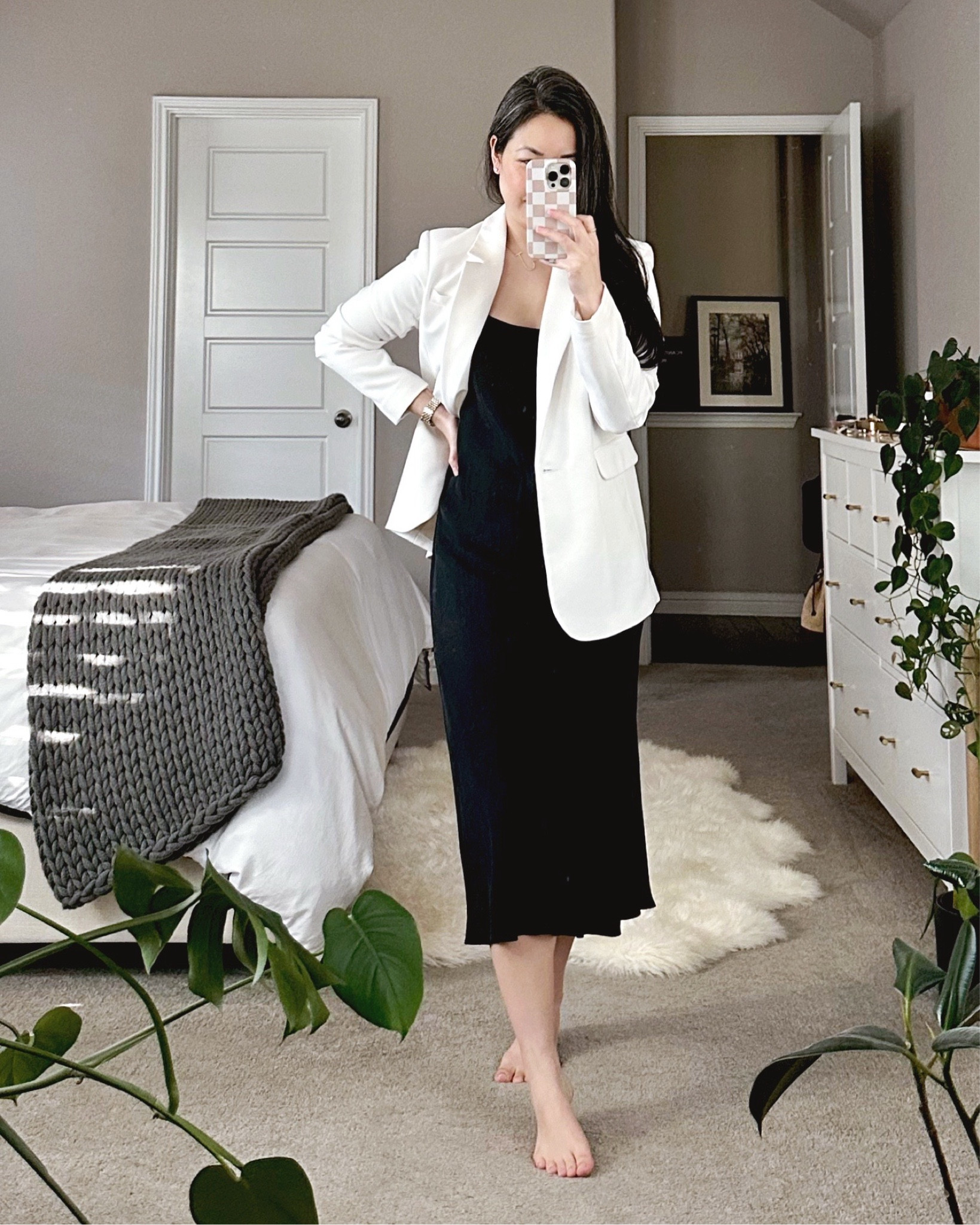 styling the versatile slip dress for work with a white blazer! i’d also layer the slip dress with a button down or light turtleneck too!! #slipdress ✌️ {11.23.24}

#LTKWorkwear #LTKStyleTip