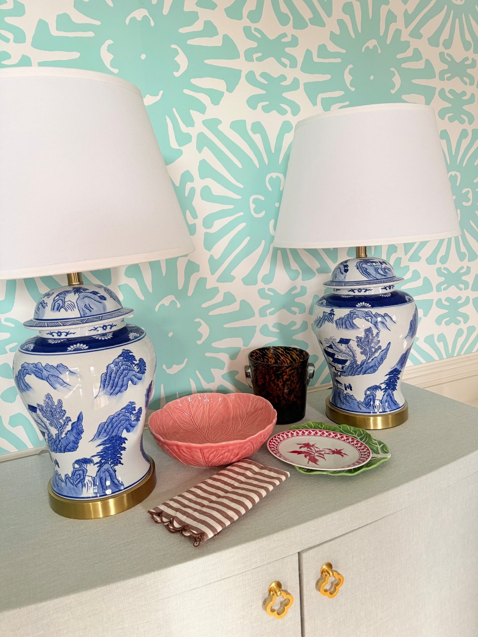 Chinoiserie large lamps. Amazon 💙💙 they are such statements! Great price! 

#LTKHome