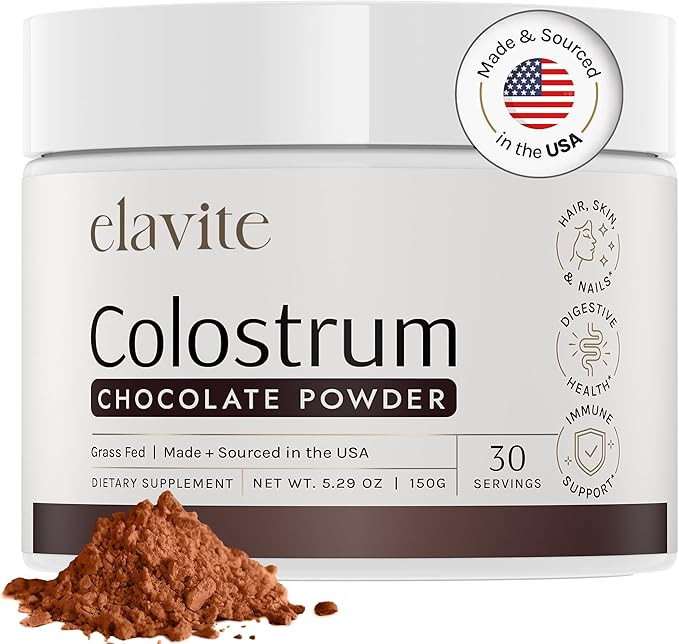 Colostrum Powder (Chocolate) Grass Fed Colostrum Supplement for Gut Health, Immune Support Health... | Amazon (US)