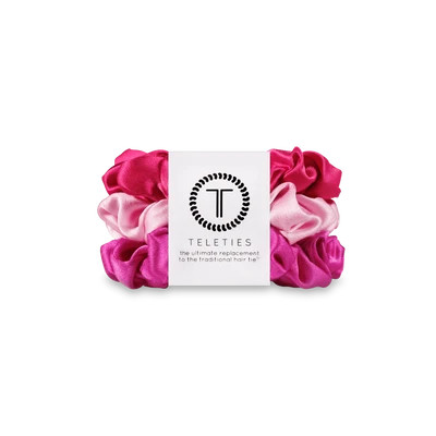 Rose All Day Small Silk Scrunchies | TELETIES