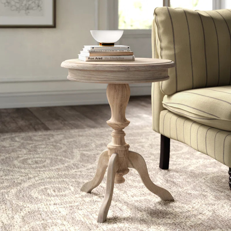 Corsair Solid Wood Pedestal End Table | Wayfair North America