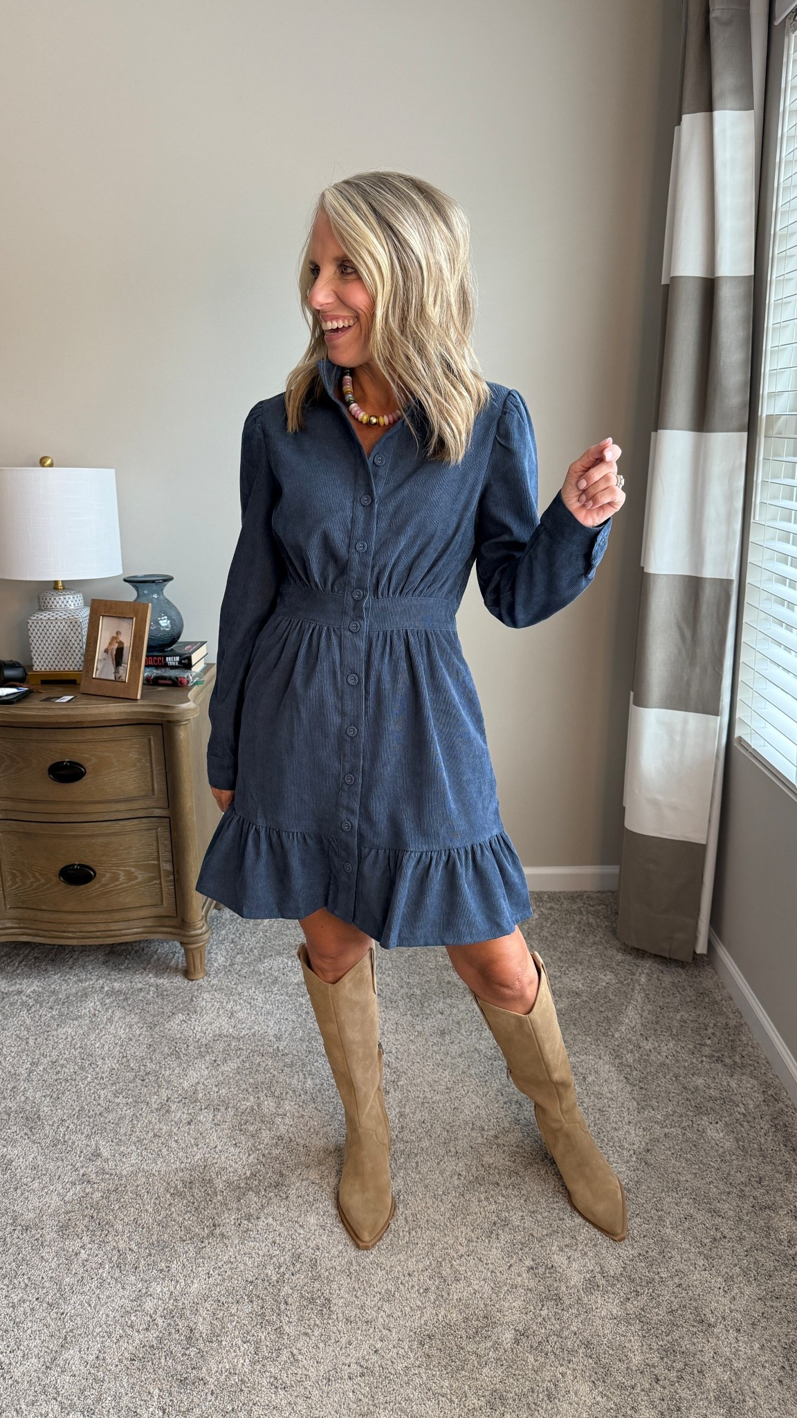 New Avara release.  Wearing small. Perfect transition dress. Wear sneakers for teacher look. Use COAST25 on necklace 

#LTKOver40 #LTKCon #LTKFindsUnder100