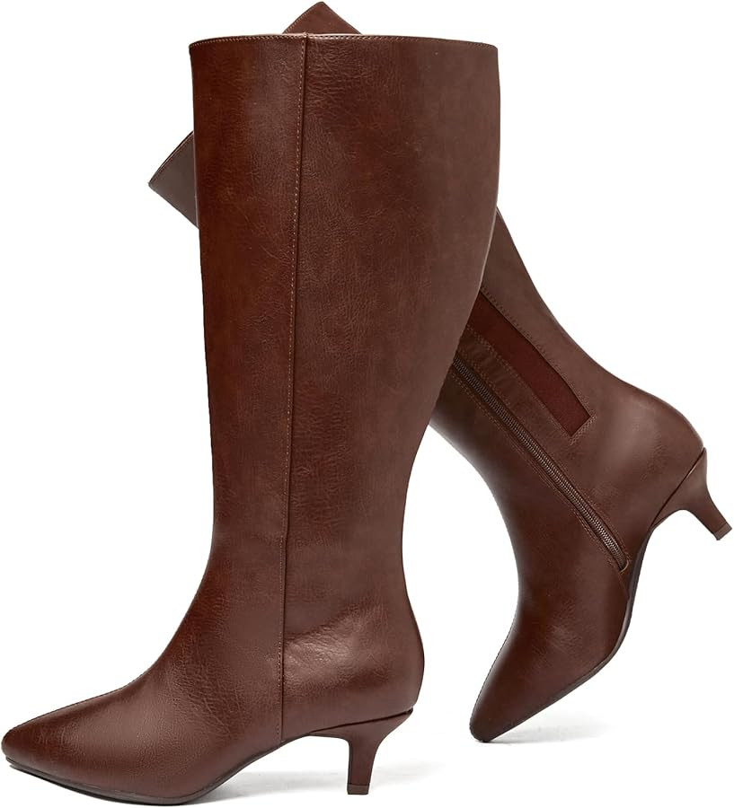 Women's Extra Wide Calf Knee High Boots True Wide Width Slouchy Ladies Boots, Comfortable Plus Si... | Amazon (US)