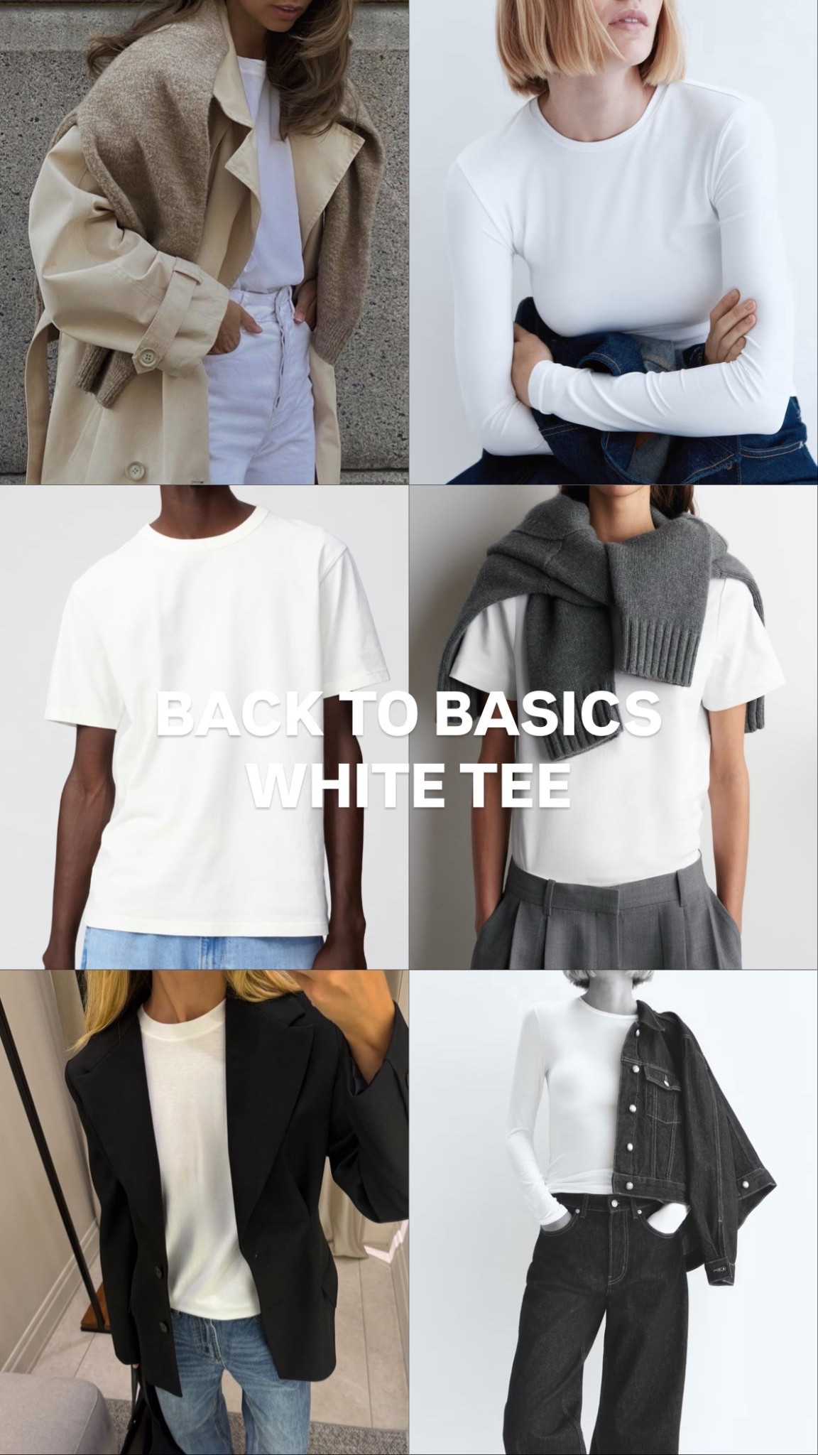 Basic white tee
Heavyweight white t-shirt
Microfiber white long sleeved top
White second skin top 
Capsule wardrobe essentials 

#LTKstyletip #LTKuk #LTKworkwear