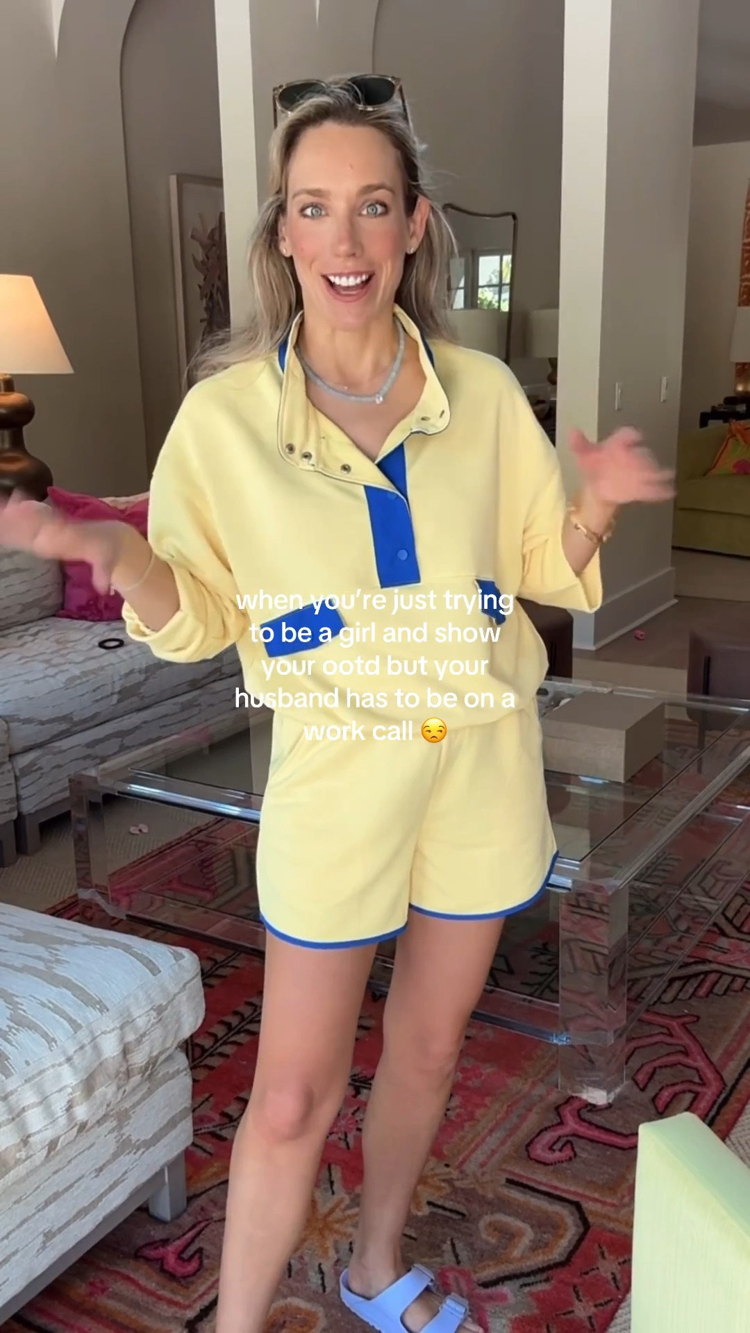 Amazon set matching set 2 piece set yellow and blue shorts set quarter zip pullover athleisure loungewear amazon fashion mom outfit mom style casual outfit comfy outfit 

#LTKdayinmylife #LTKootd #LTKgrwm