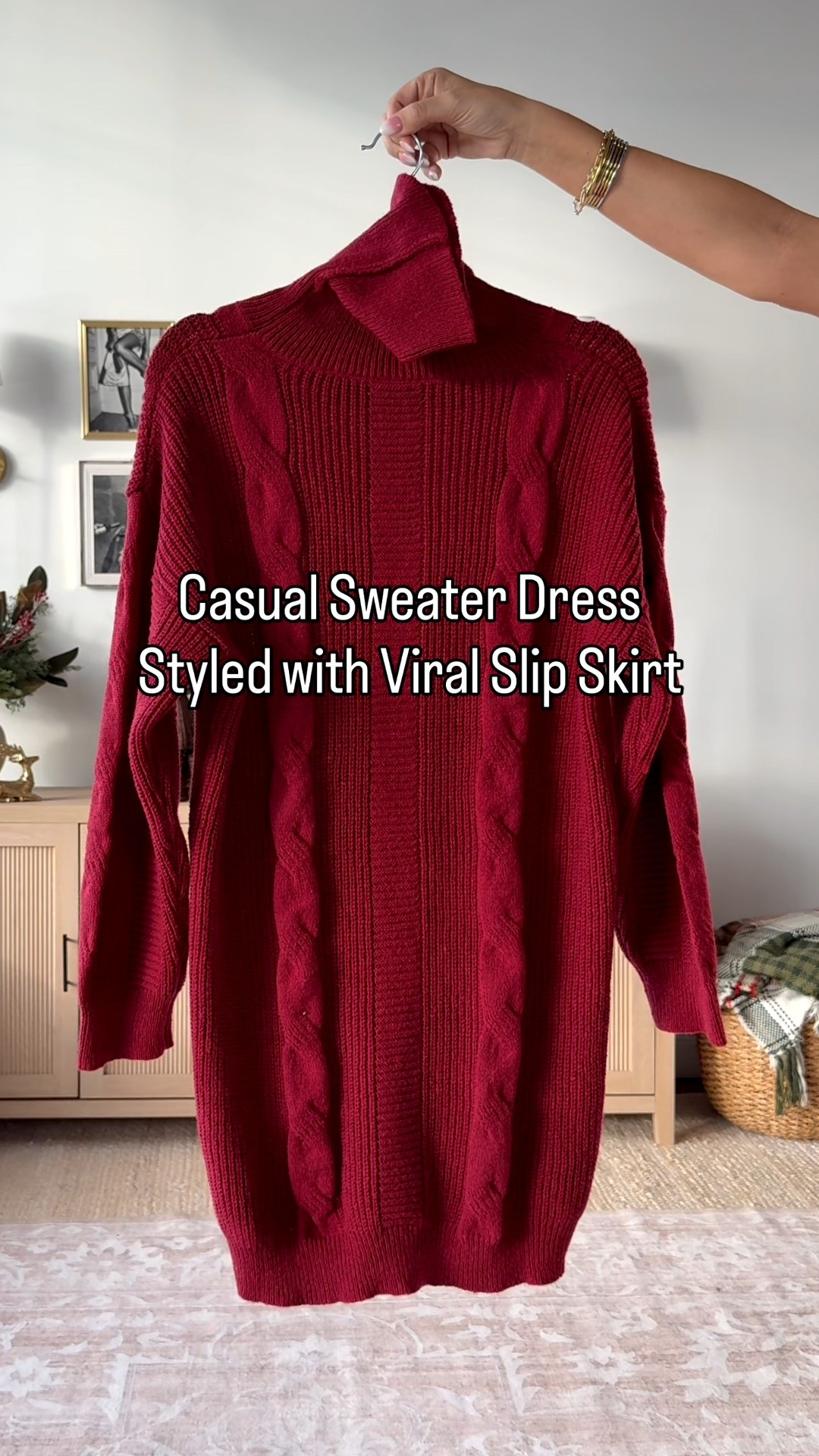 A classic cold weather style- a perfect sweater dress and you can add length with a slip skirt 
Dress- small 
Skirt- small 
Boots- tat 

#LTKHoliday #LTKOver40 #LTKU 

#LTKSaleAlert #LTKTall #LTKSeasonal