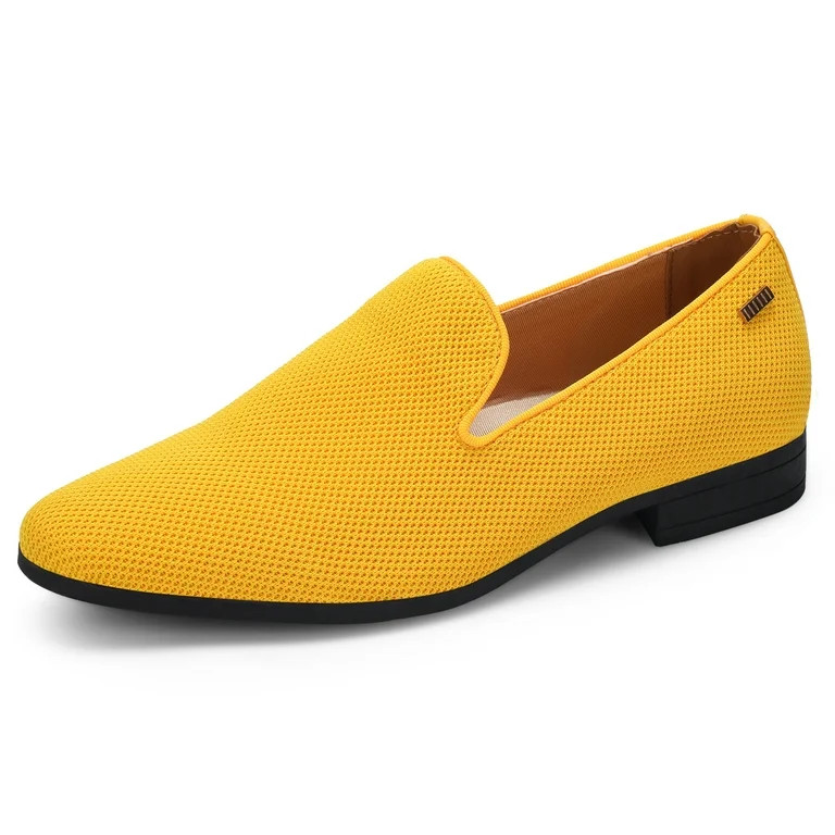 Mens loafers dress shoes Slip On Driving Shoes Classic Tuxedo outdoor walking Shoes Yellow Size 1... | Walmart (US)