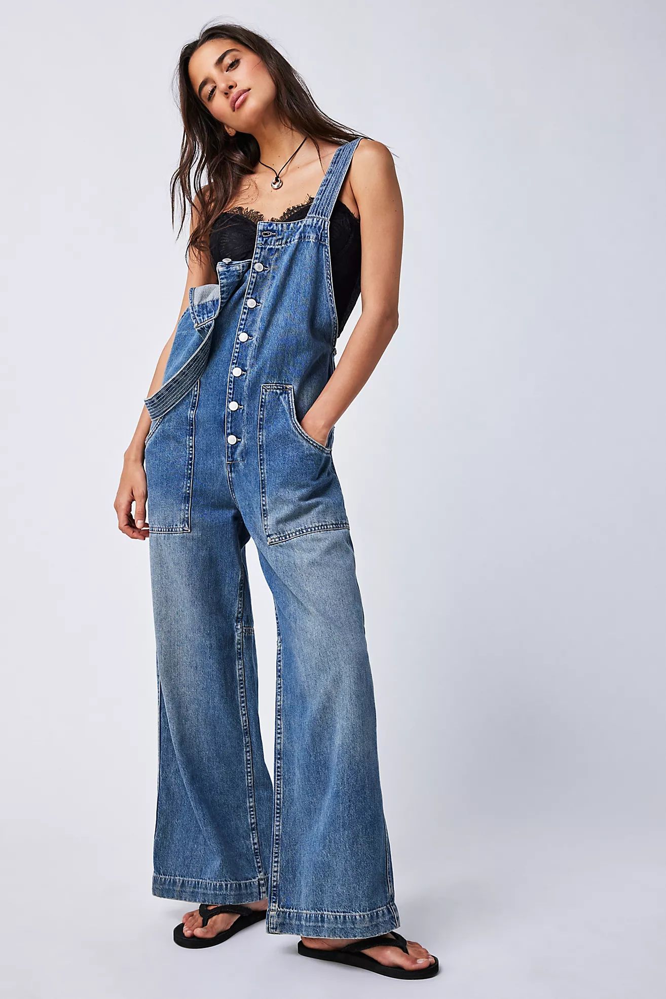 Fields Of Flowers Wide-Leg Overalls | Free People (Global - UK&FR Excluded)