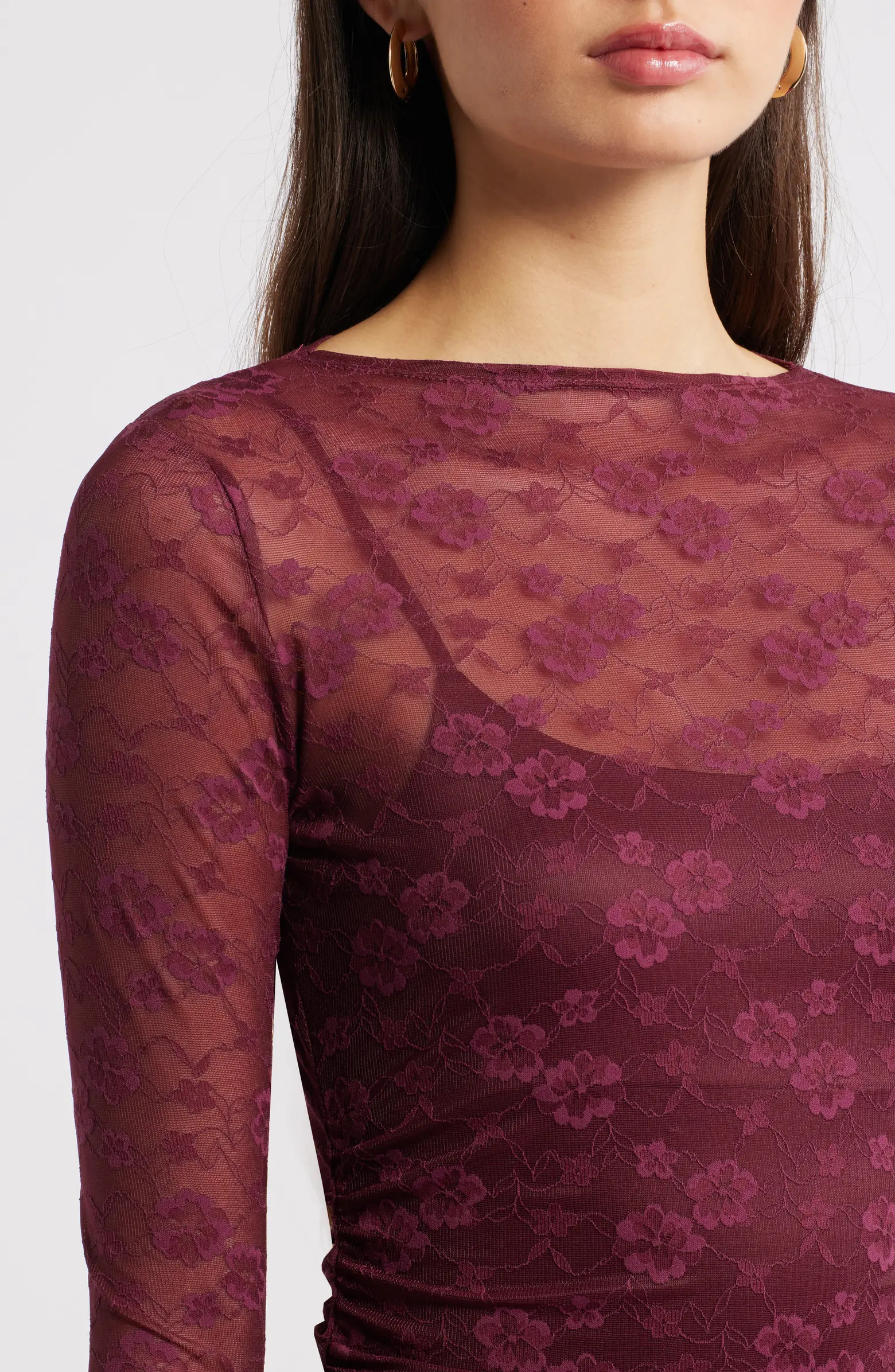 Long Sleeve Lace Body-Con Dress | Nordstrom