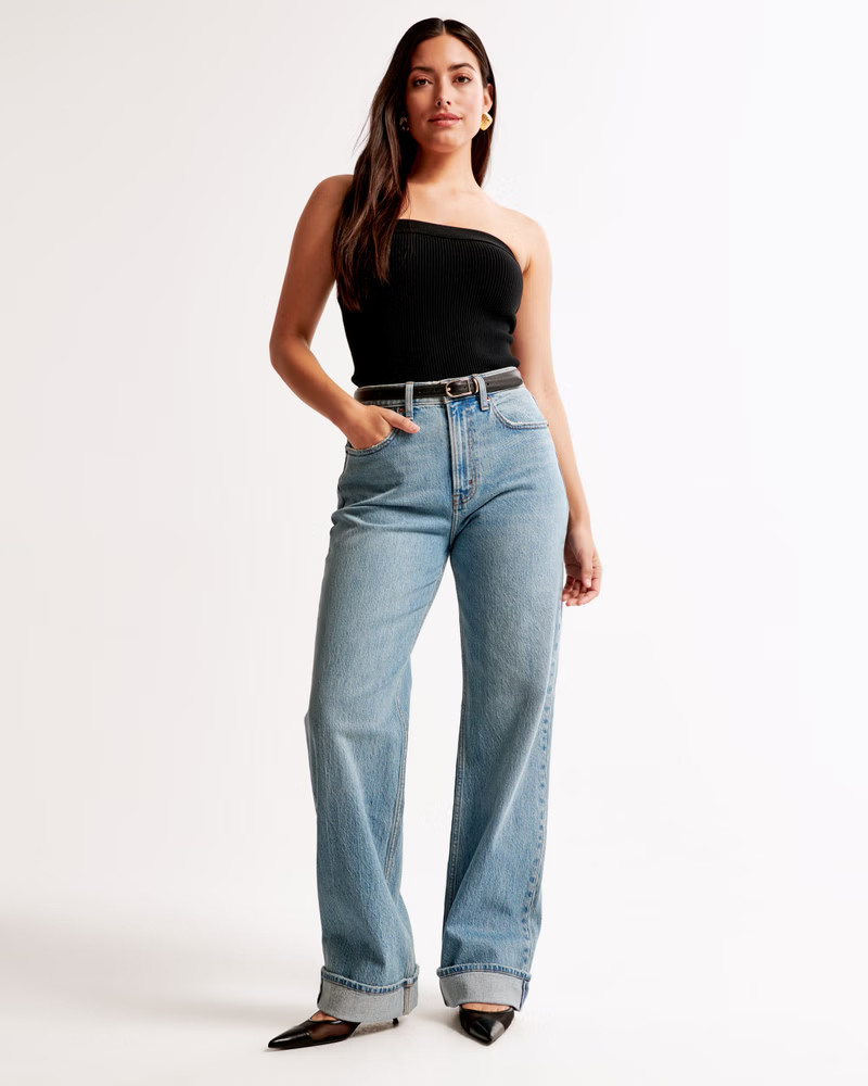 Curve Love High Rise 90s Relaxed Jean | Abercrombie & Fitch (US)