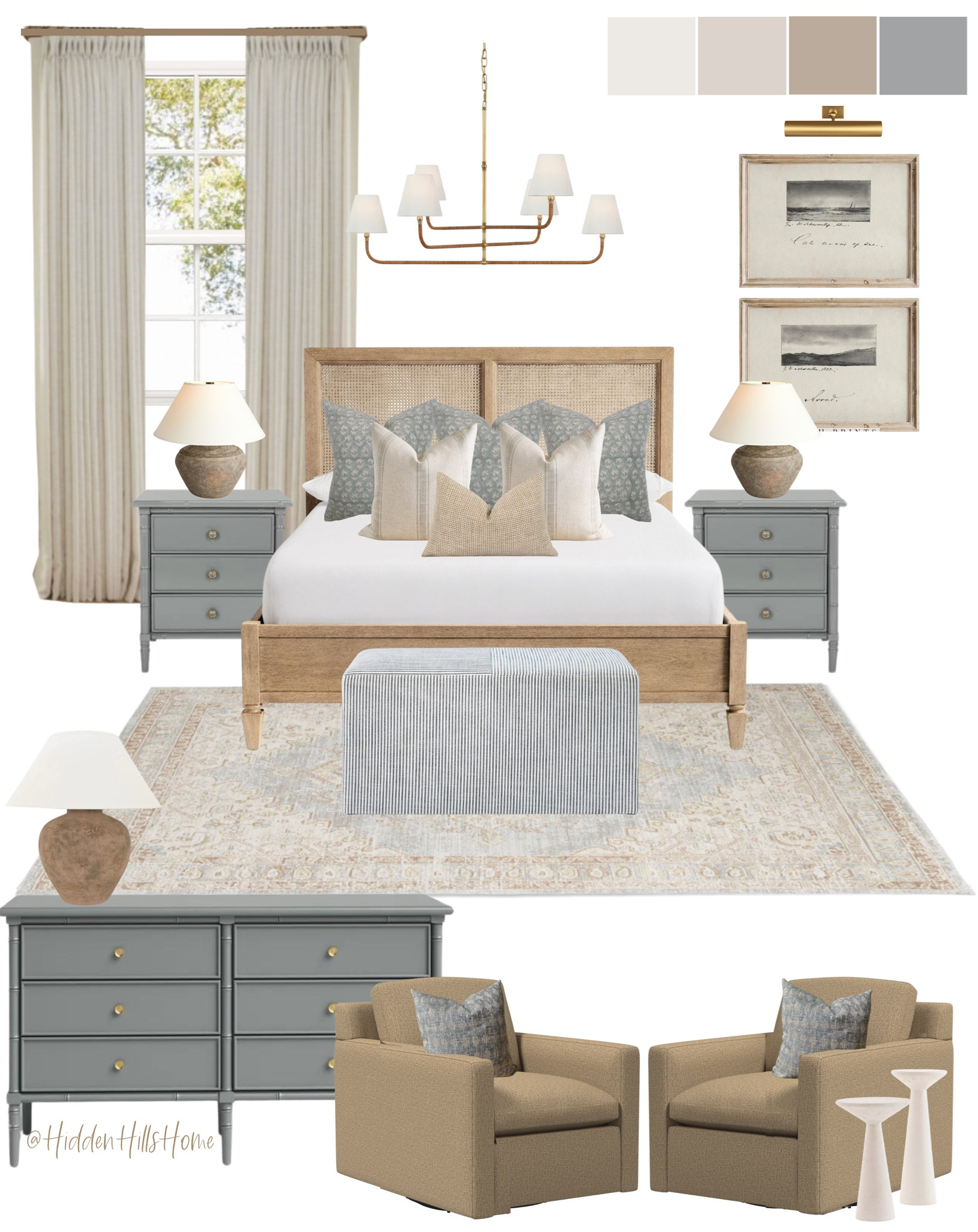 Coastal bedroom decor, master bedroom mood board, primary bedroom design, bedroom decor ideas, beach house, lake house bedroom #bedroom

#LTKsalealert #LTKhome #LTKstyletip