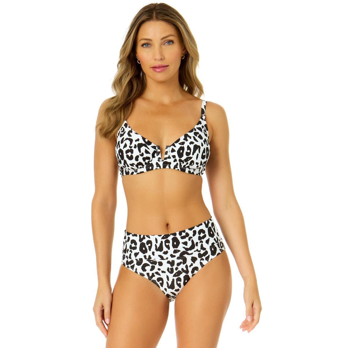 Anne Cole Women's Wild Cat V Wire Underwire Bikini Swim Top | Target