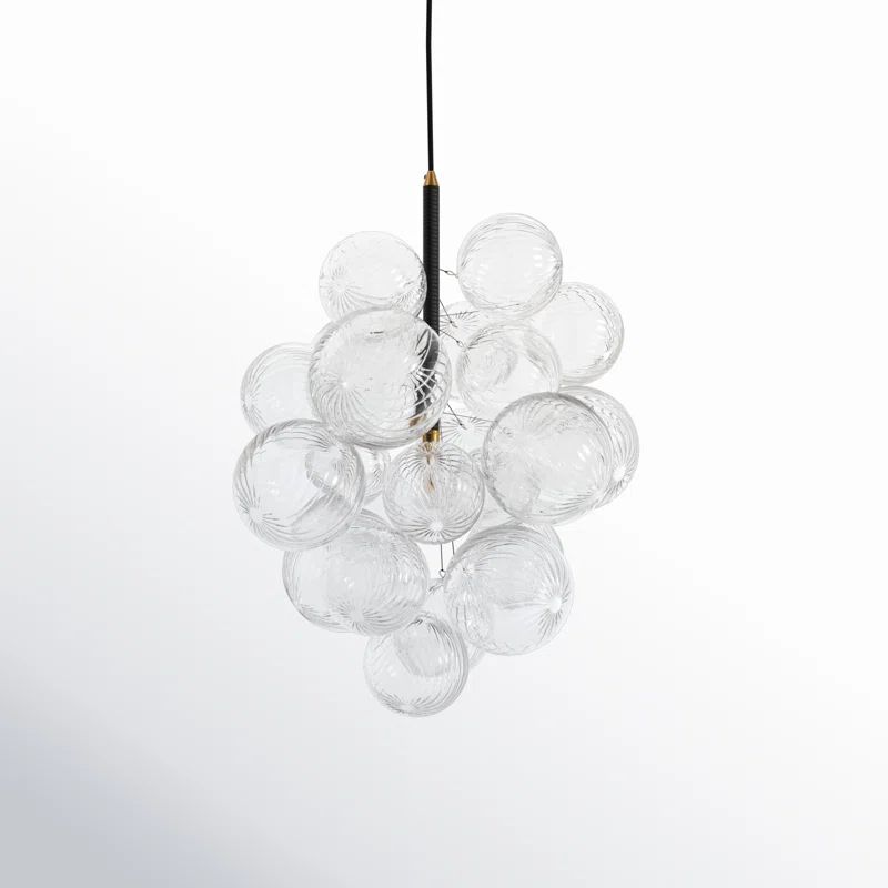 Helsing Single Light Ribbed Glass Dimmable Pendant | Wayfair North America