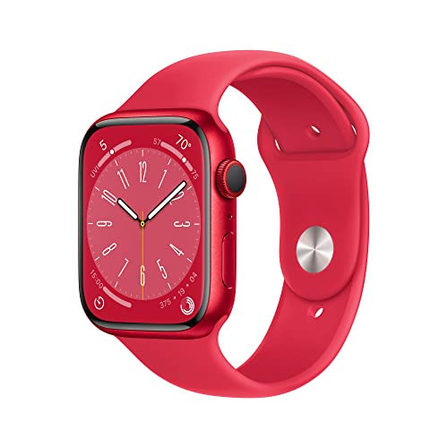 Apple Watch Series 8 [GPS + Cellular 45mm] Smart watch w/ (PRODUCT)RED Aluminum Case w/ (PRODUCT)RED Sport Band-S/M. Fitness Tracker, Blood Oxygen & ECG Apps, Always-On Retina Display, Water Resistant | Amazon (US)