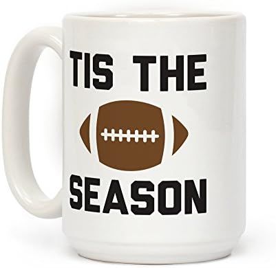 LookHUMAN Tis The Football Season White 15 Ounce Ceramic Coffee Mug | Amazon (US)