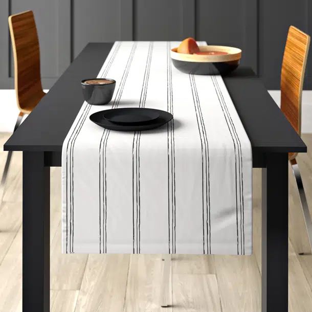 Annie-Marie Rectangle Striped Polyester Table Runner | Wayfair North America