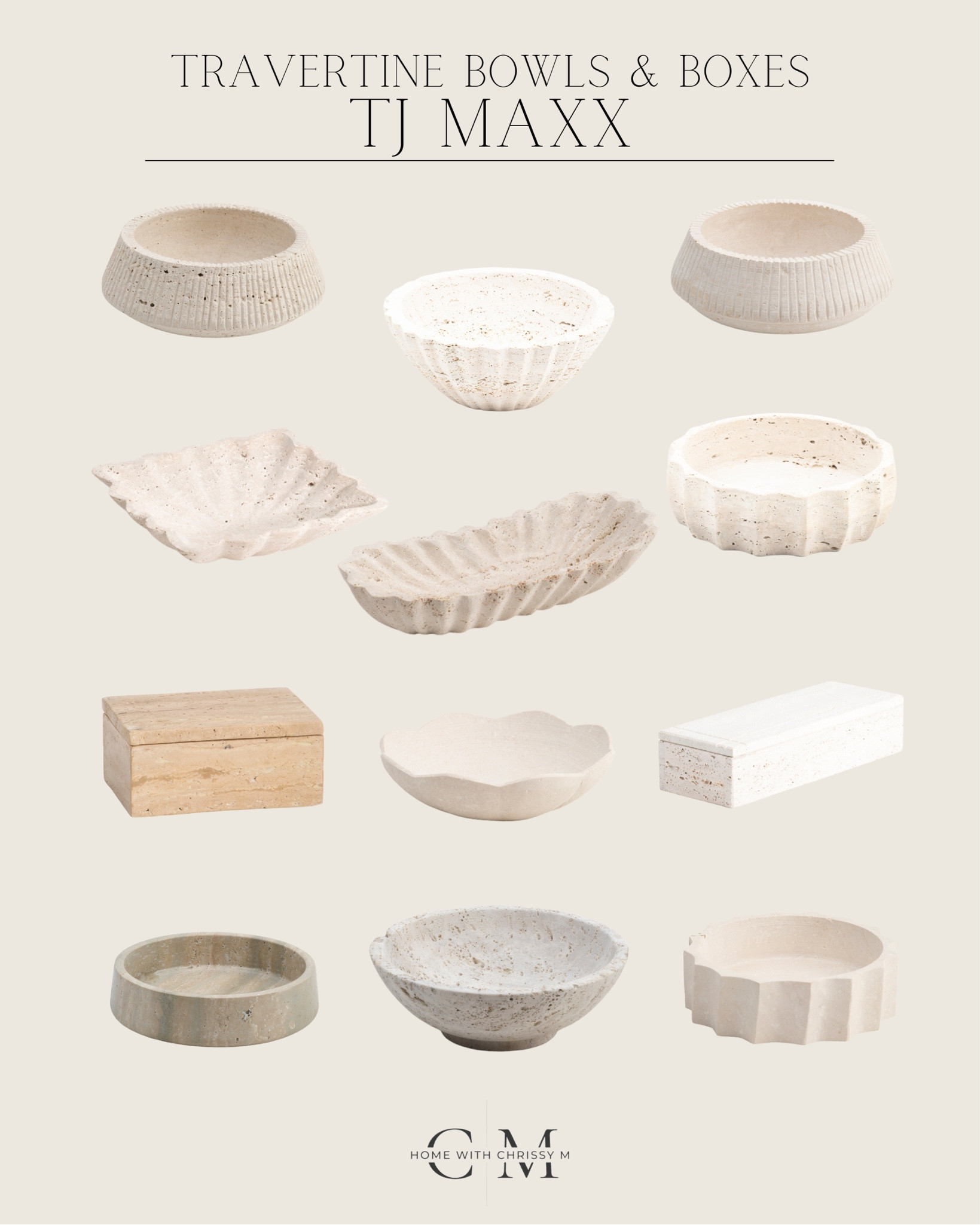 TJ Maxx Home / Travertine Bowls / Travertine Boxes / Travertine Accents / Neutral Home Decor / Decorative Bowls / Decorative Accents

#LTKhome #LTKstyletip #LTKSeasonal