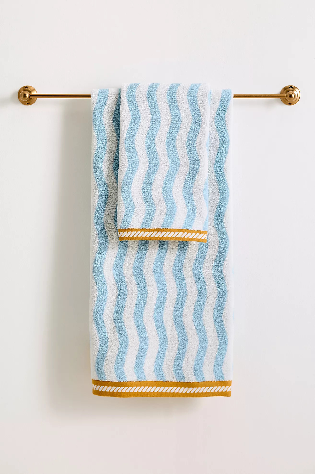 Maeve Cotton Woven Wavy Stripe Towel Collection | Anthropologie (US)