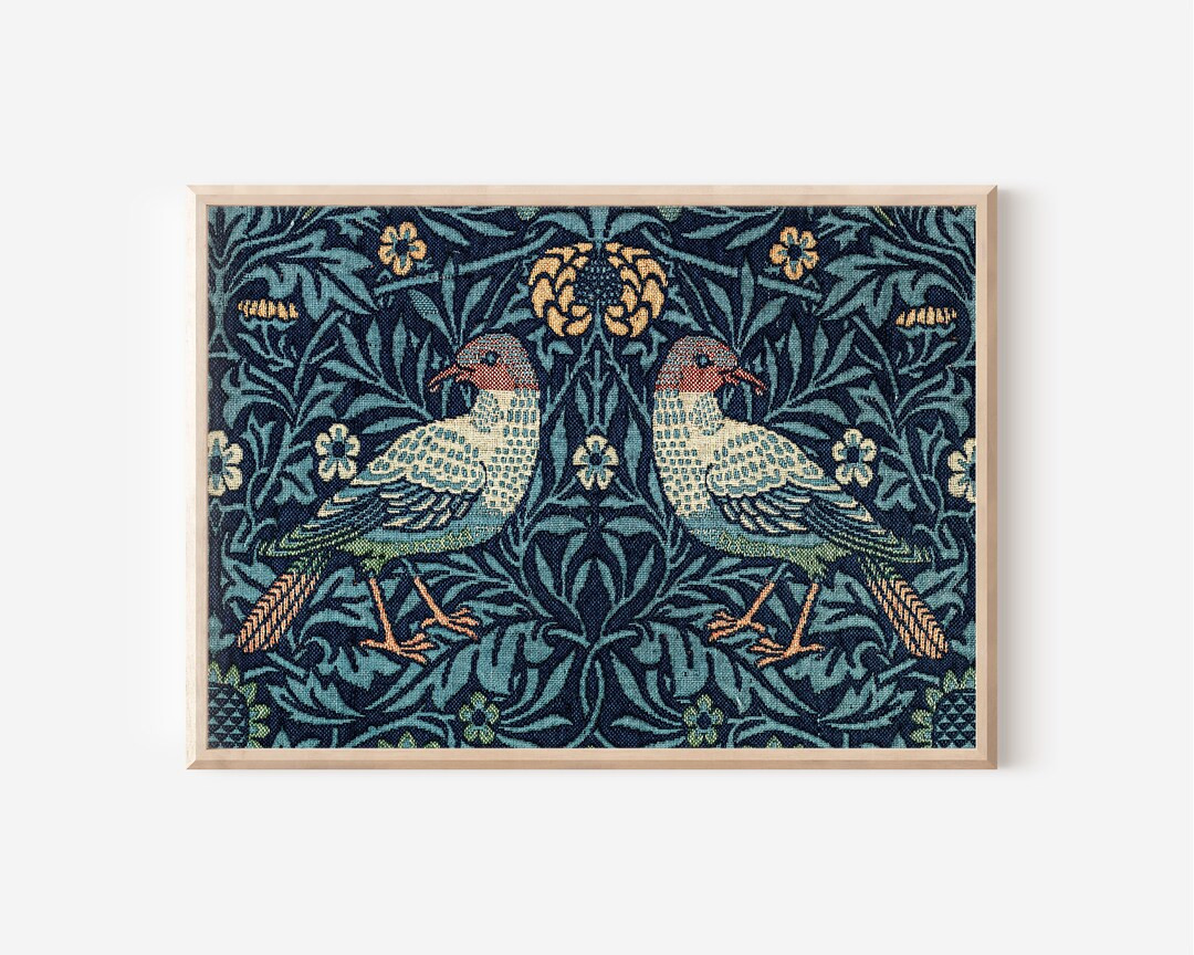 Vintage Textile Pattern Wall Art Nature Tapestry Sage Green Wall Art Textile Wall Hanging Afforda... | Etsy (US)