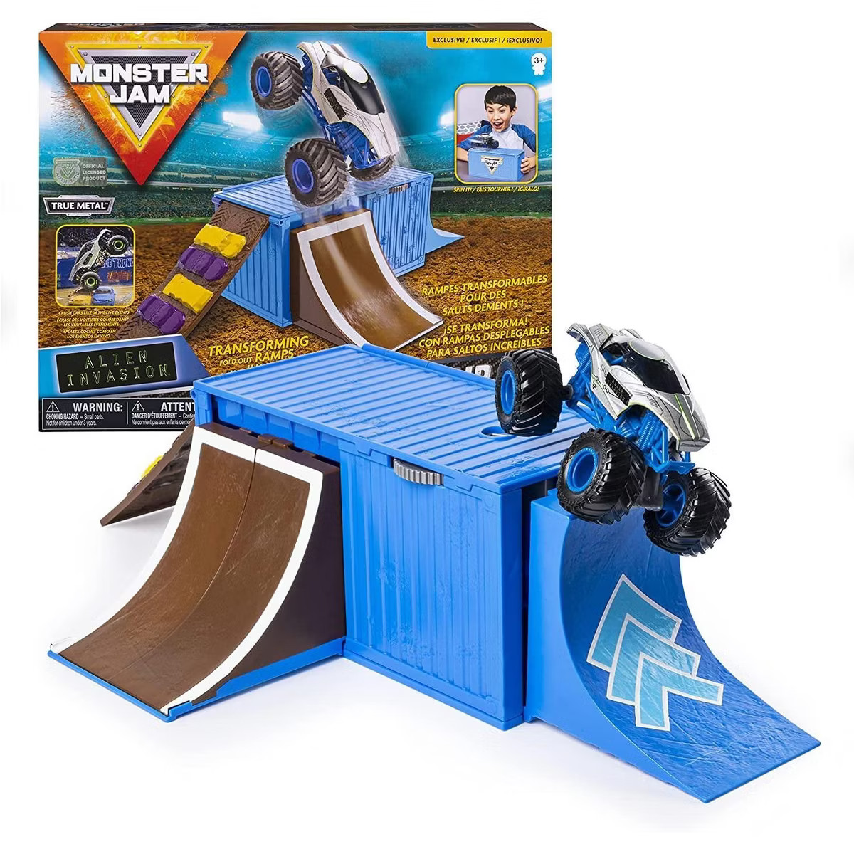 Monster Jam, Ship It & Flip It Transforming Playset with Exclusive 1:64 Scale Die-Cast Monster Ja... | Target