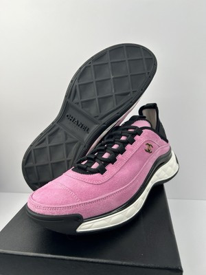 Chanel CC Logo Suede Calfskin Pink Sneakers Size 41 (US 8)  | eBay | eBay US
