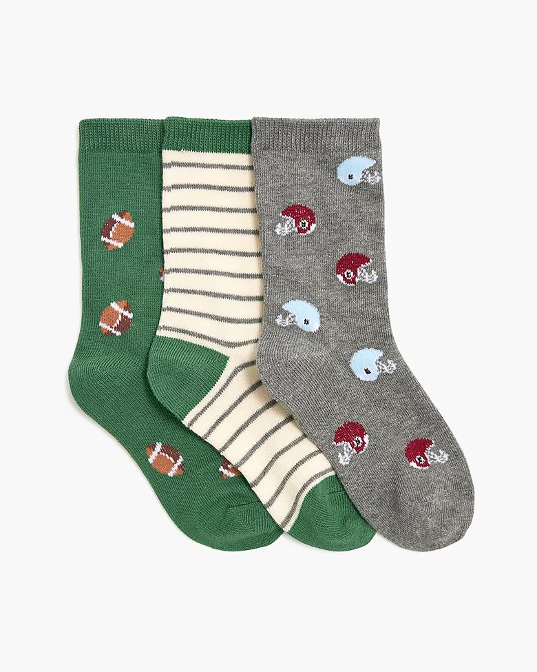 Boys' football socks three-pack | J.Crew Factory