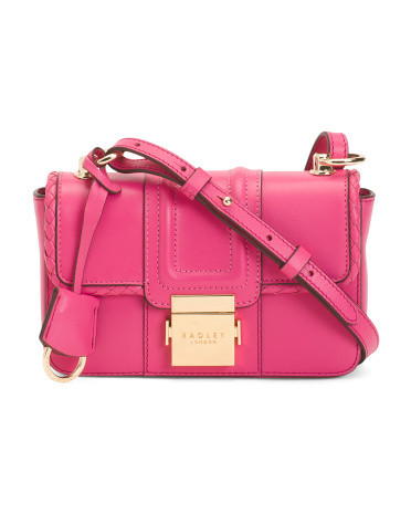 Leather Hanley Close Weave Mini Flap Over Crossbody | TJ Maxx