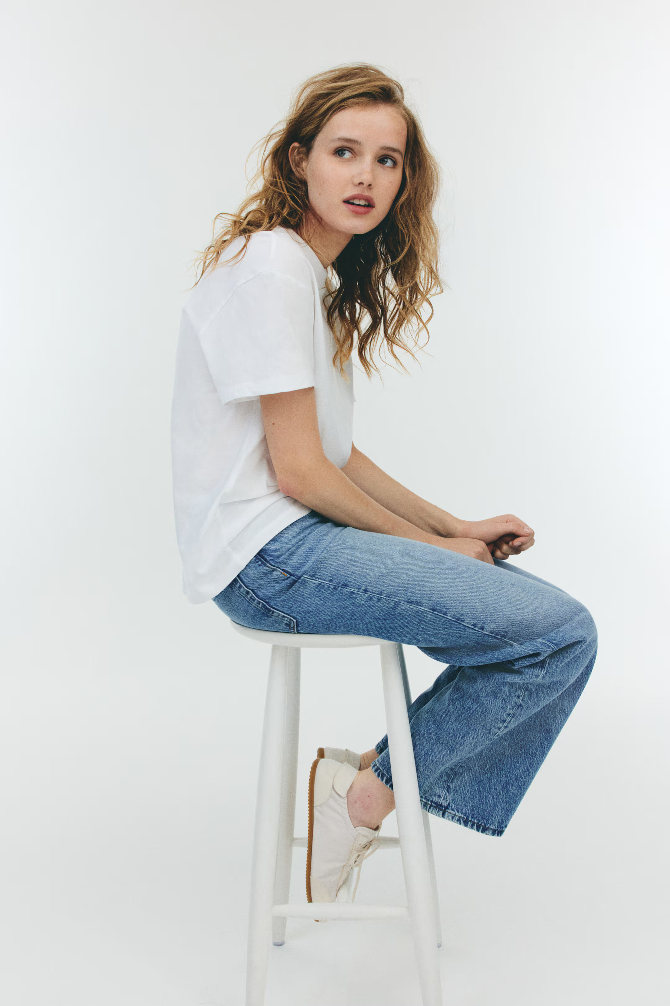 Loose-Fit T-Shirt - White - Ladies | H&M US | H&M (US + CA)