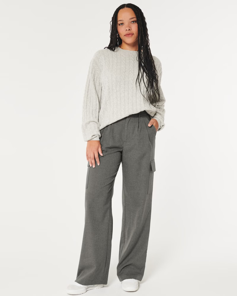 Women's Hollister Livvy Wide-Leg Cargo Pants | Women's Bottoms | HollisterCo.com | Hollister (US)