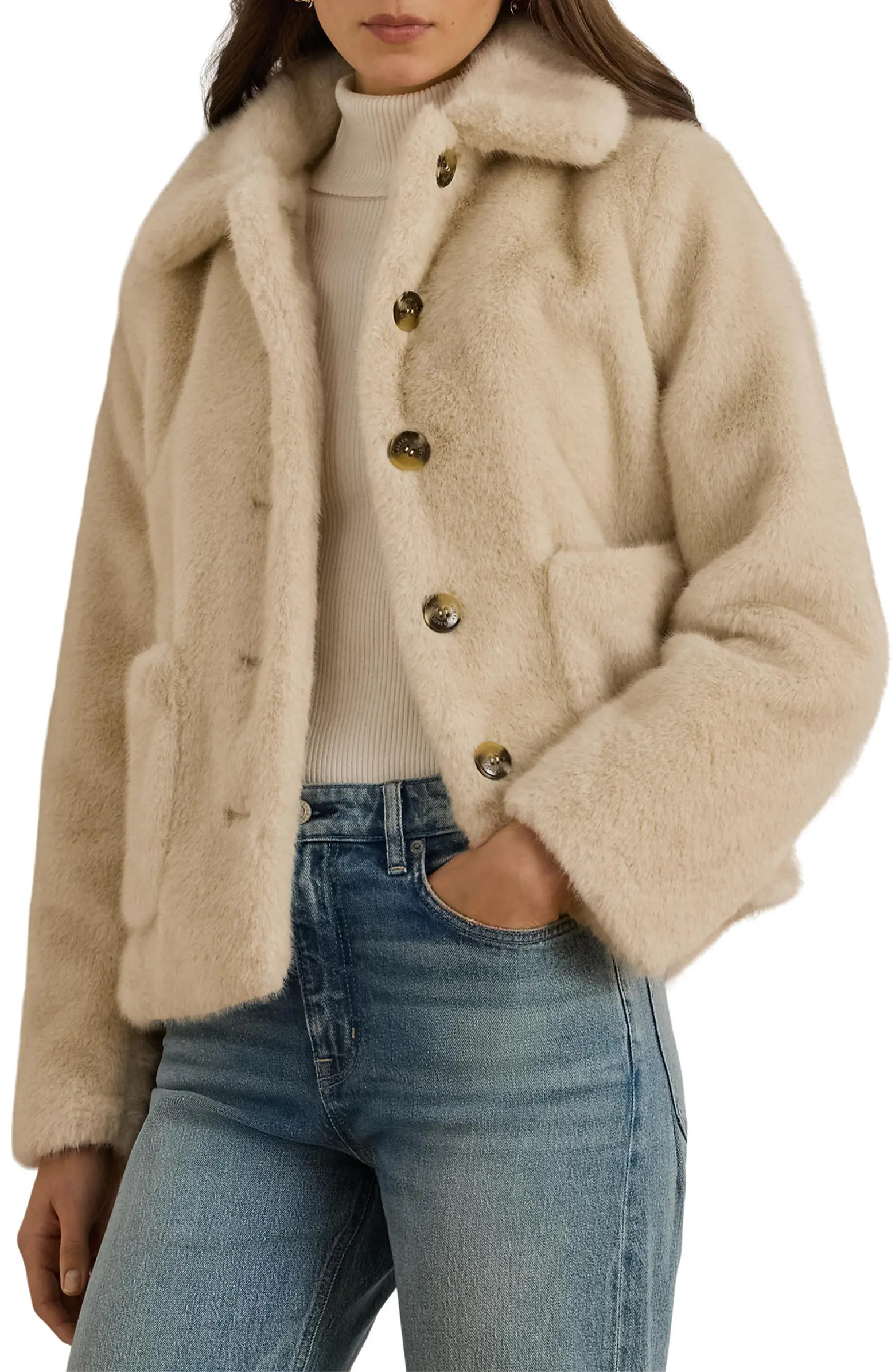 Lauren Ralph Lauren Faux Fur Jacket | Nordstrom | Nordstrom