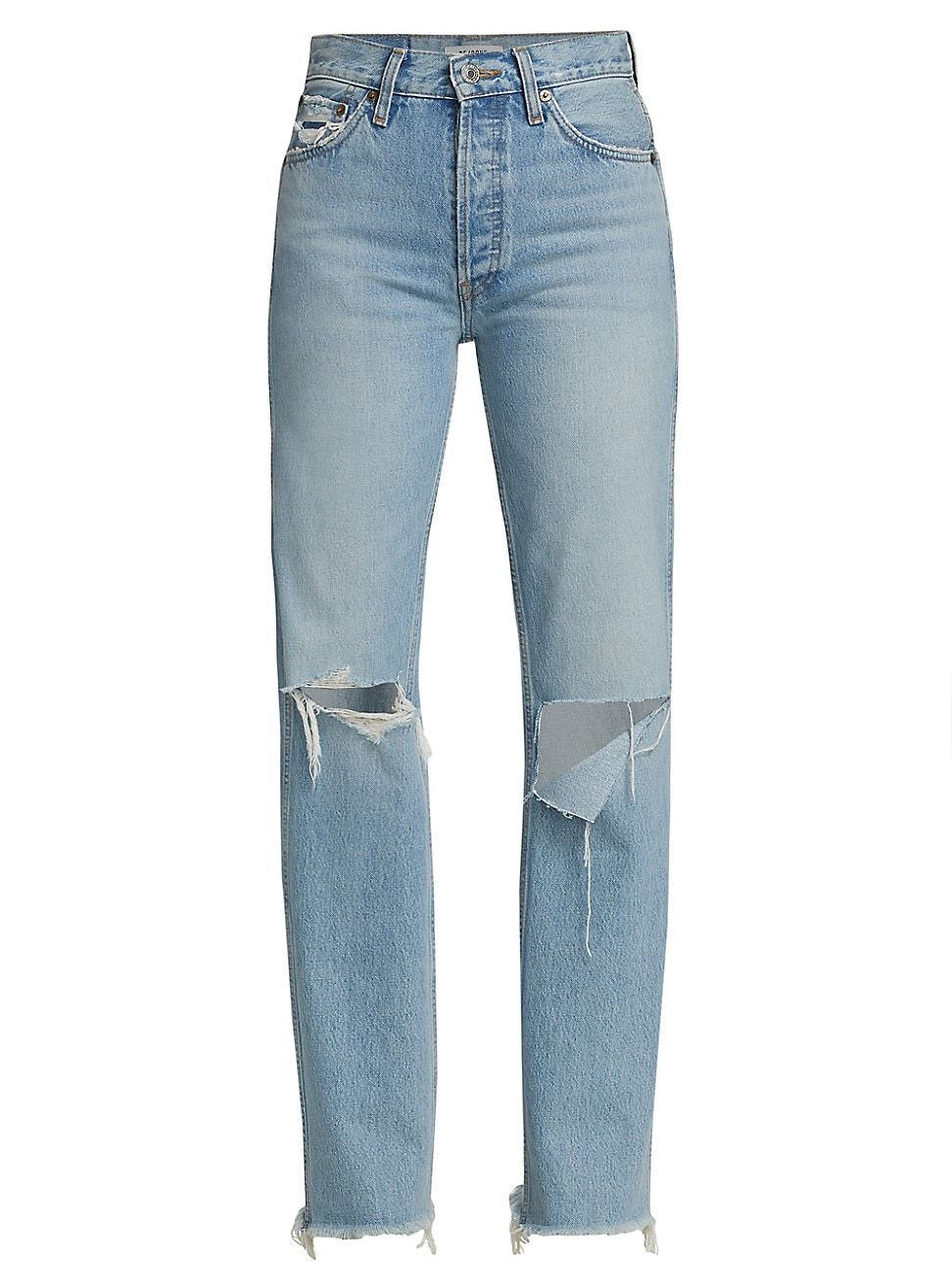 Women's 90s High-Rise Loose Straight Jeans - Breezy Indigo - Size 27 | Saks Fifth Avenue
