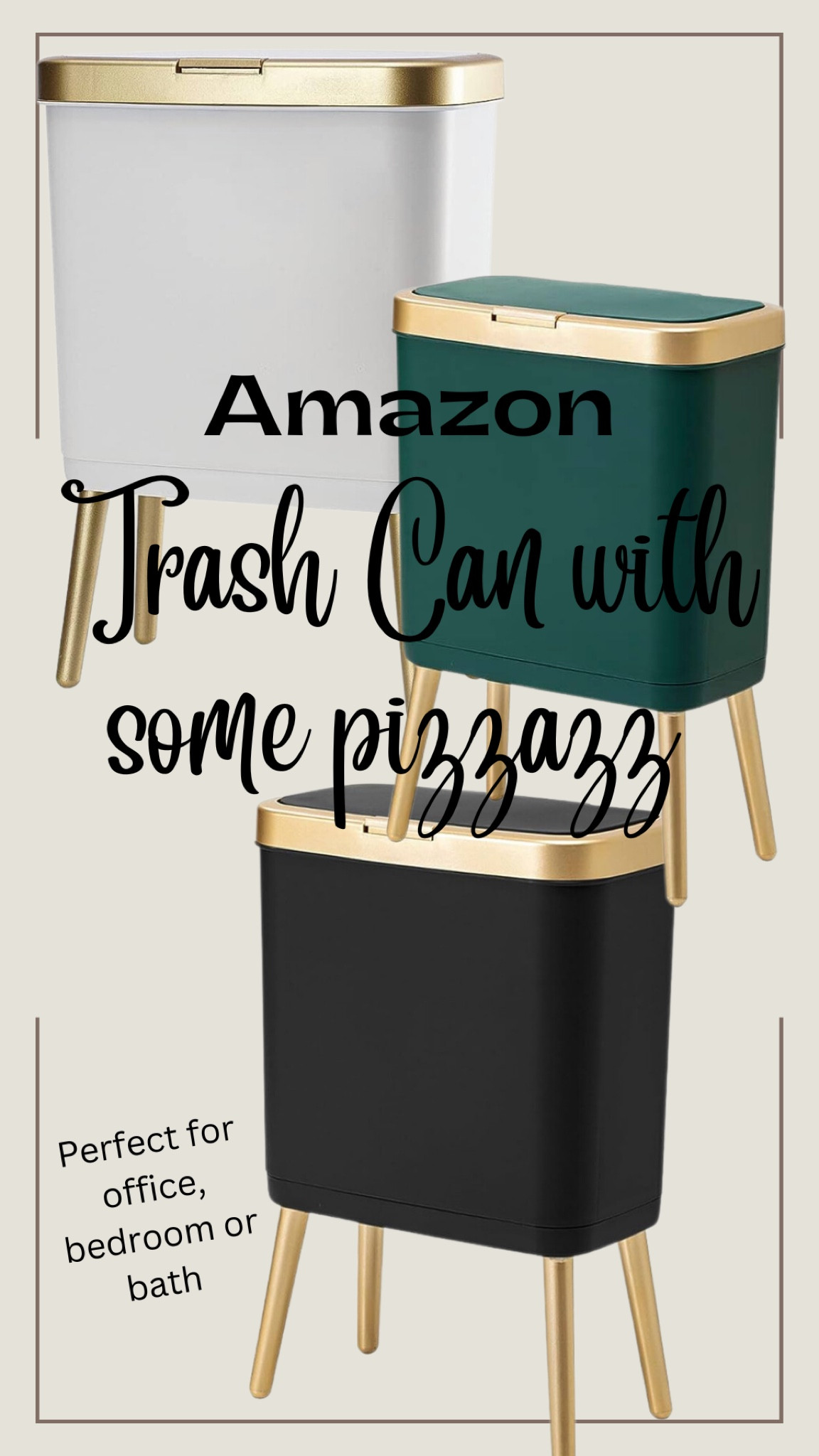 Who knew a trash can could be cute?! Office, bedroom, bathroom decor, small trash can, modern decor 

#LTKfamily #LTKhome #LTKFind