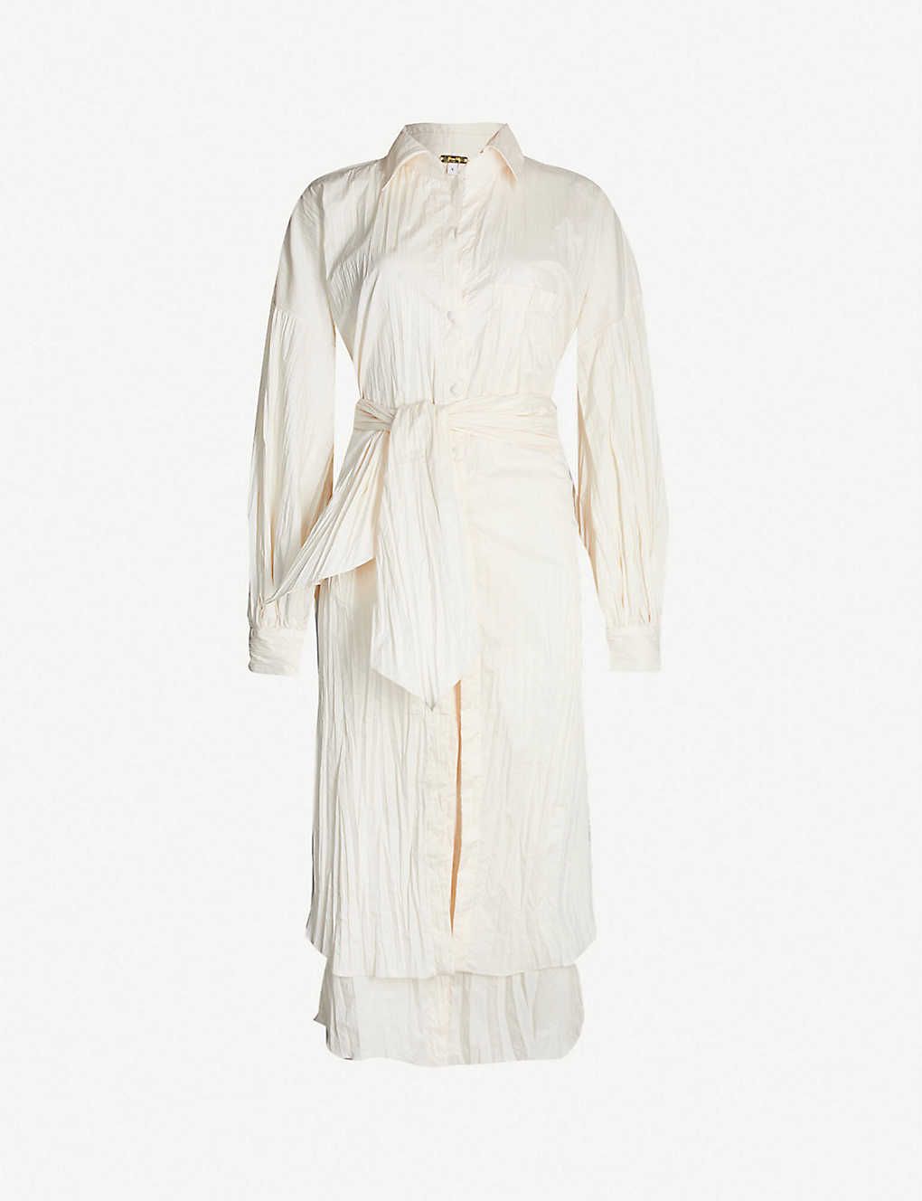 Long-sleeved woven shirt dress | Selfridges