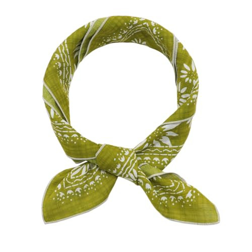 GHTIYLP Cotton Bandanas for Women 22.44"x22.44" Bandana Headband for Men, Printed Womens Head Scarf for Daily Party Work (Mustard) | Amazon (US)