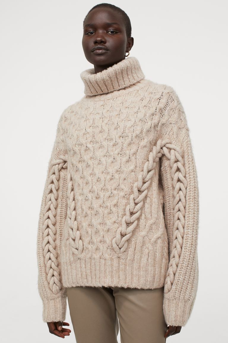 Cable-knit Turtleneck Sweater | H&M (US + CA)