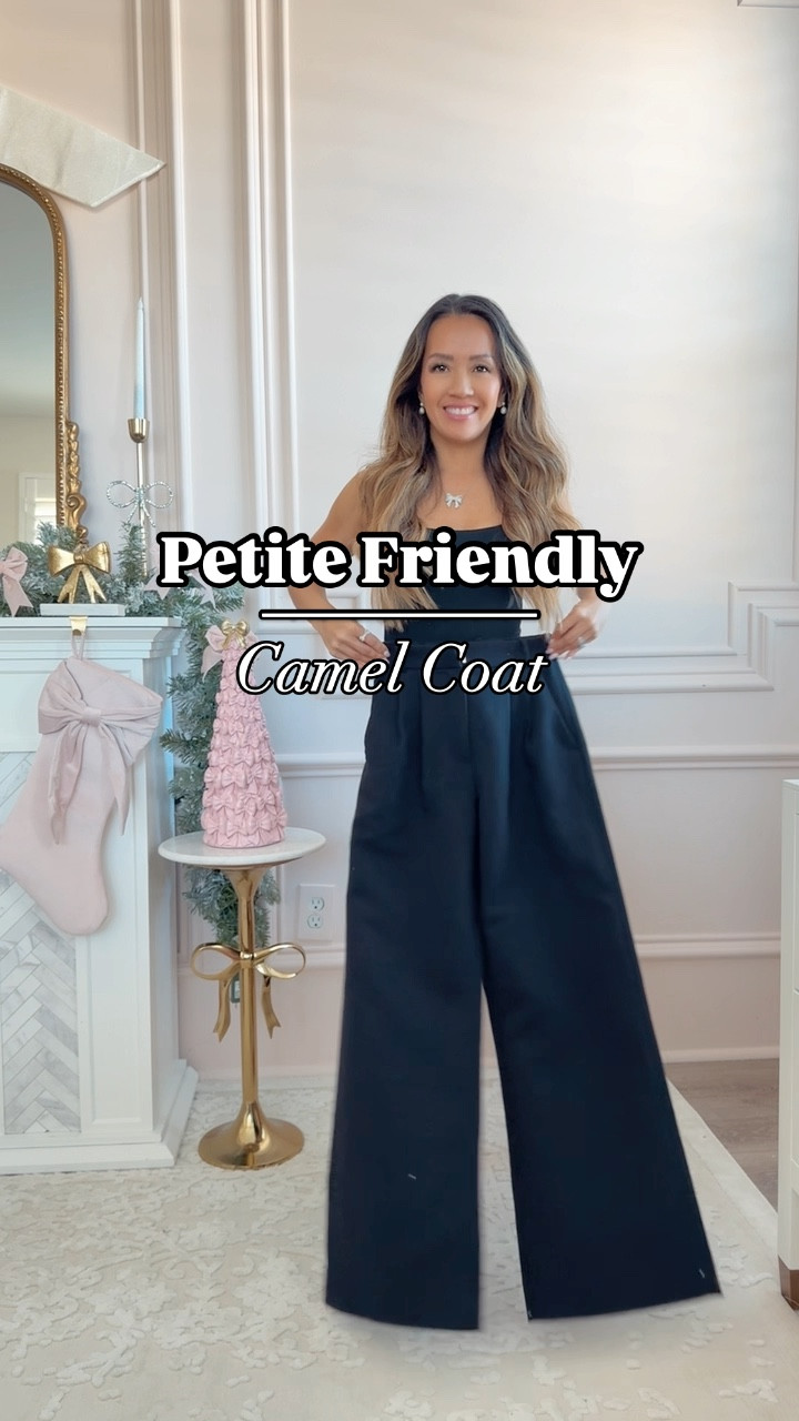 Petite friendly camel coat 

coat - size xxs petite 
trousers - 24 short 

#LTKWatchNow #LTKWorkwear #LTKFindsUnder100