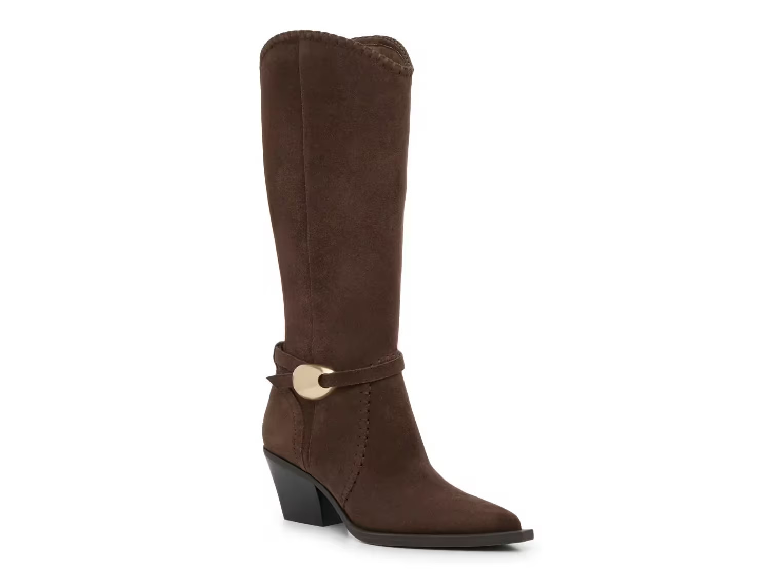 Dolce Vita Raylin Western Boot | Women's | Dark Brown Suede | Size 9.5 | Boots | DSW