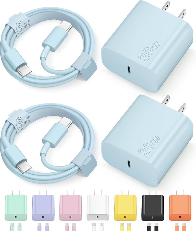 iPhone 17 16 15 Charger Fast Charging Type C Chargers USB C Charger Block iPhone Air Chargers wit... | Amazon (US)