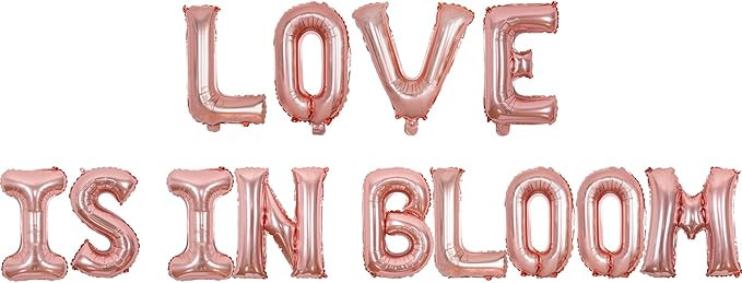 Love is in Bloom Bridal Shower Decorations Love is in Bloom Rose Gold Balloon Banner Rose and Dia... | Amazon (US)