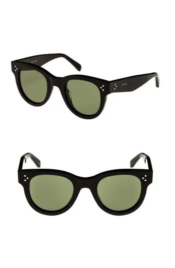 Women's Celine 48Mm Cat Eye Sunglasses - Black/ Smoke Barberini | Nordstrom