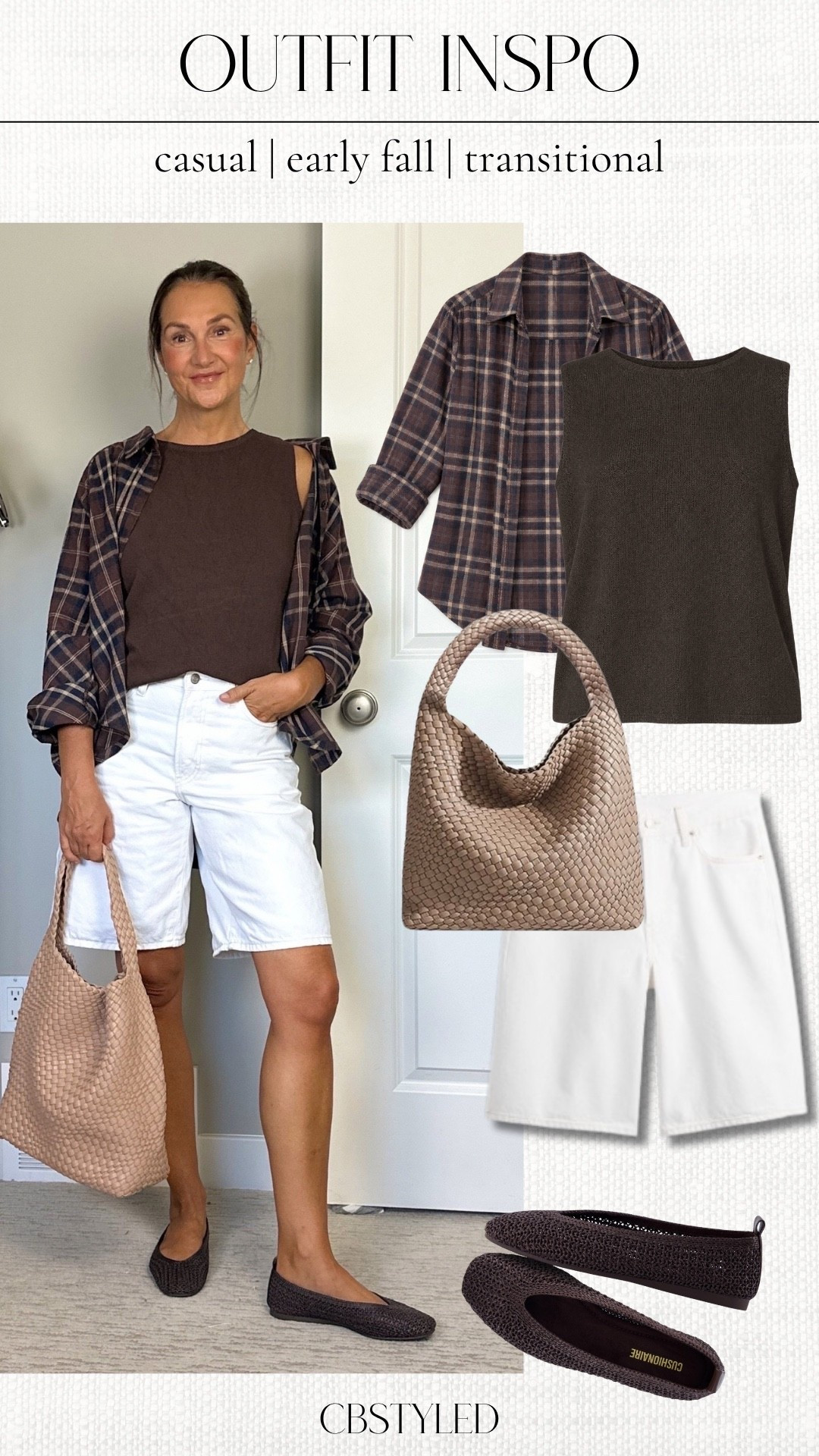 Early fall transitional outfit inspo! Love a pair of shorts with a plaid button down for fall!

#LTKfall #LTKstyletip