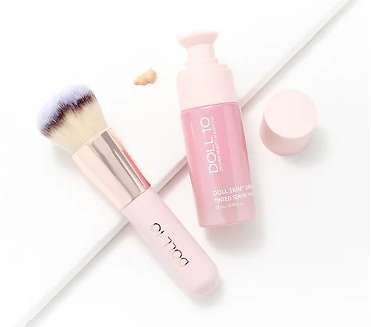 Doll 10 Doll Skin Genius Tinted Serum Primer with Brush - QVC.com | QVC