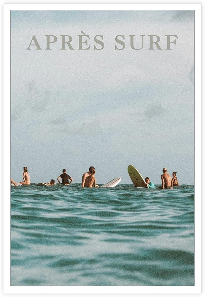 Vintage Apres Surf Poster Magazine Headline Surf Canvas Wall Art Summer Multiplayer Surfing Beach... | Amazon (US)