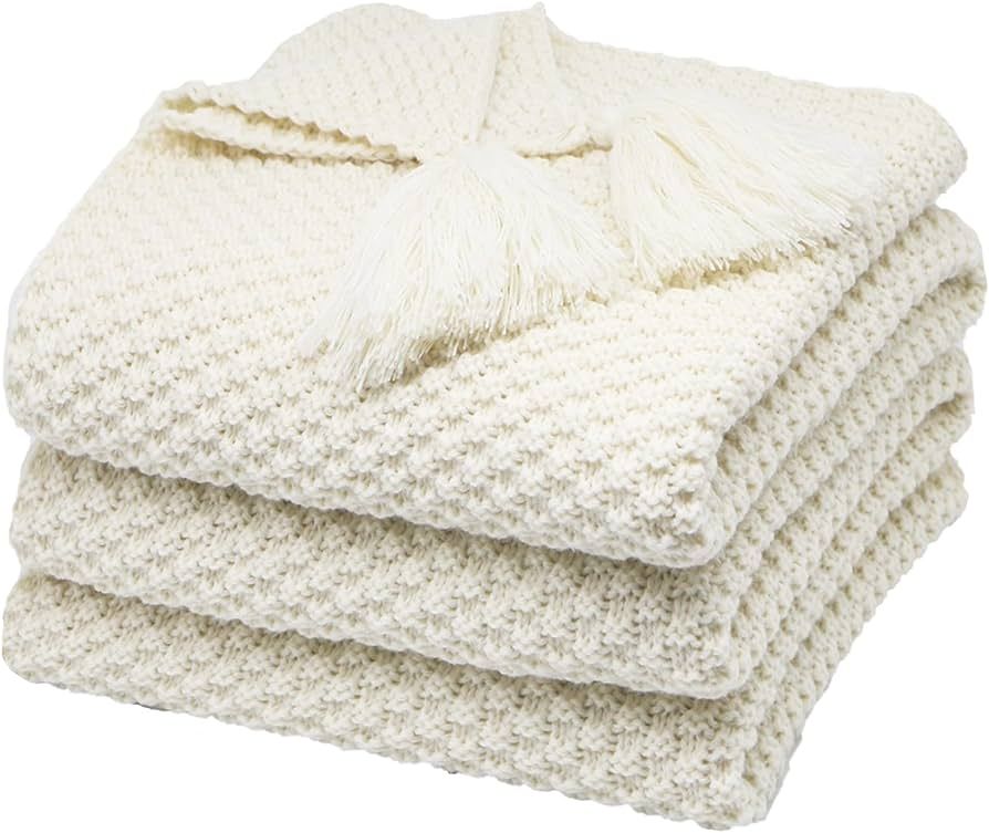 Mokoya Knit Blanket, Cozy, Soft Blanket Machine Washable, Throw Blanket for Couch, Decorative Bed... | Amazon (US)