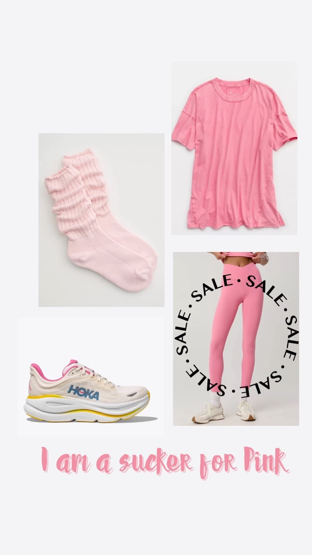 I am a sucker for the color pink! I love this Aerie collection and it goes perfect with my Hoka sneakers! 

 #LTKmomlife #LTKActive #LTKOver40