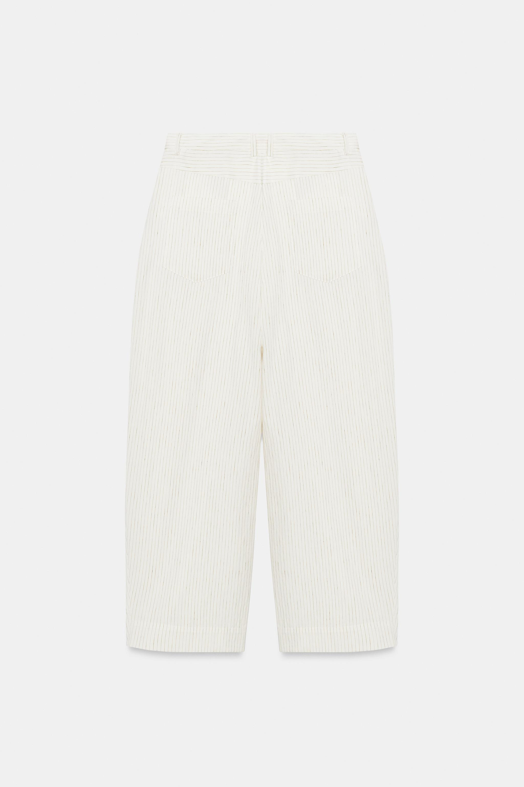 PANTALON BARREL \u00c0 RAYURES COLLECTION ZW | Zara FR