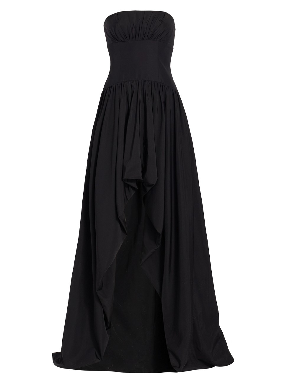 Women's Taffeta High-Low Bubble-Hem Gown - Black - Size 10 | Saks Fifth Avenue